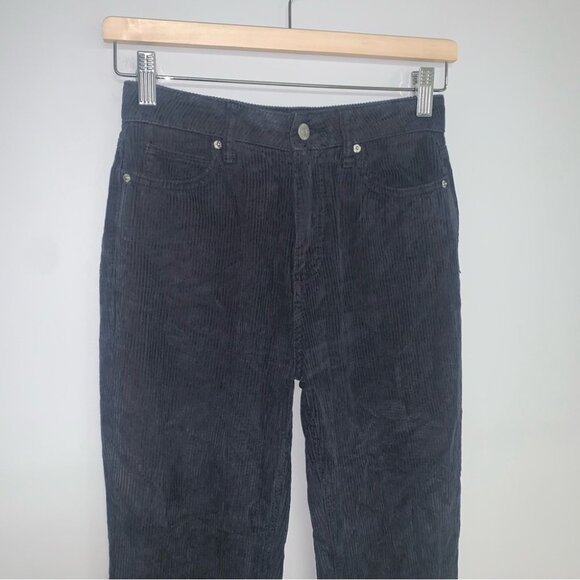 BDG Urban Outfitters Corduroy Pants Size 24 Charcoal Grey High-Rise Mom Tapered - Picture 4 of 12